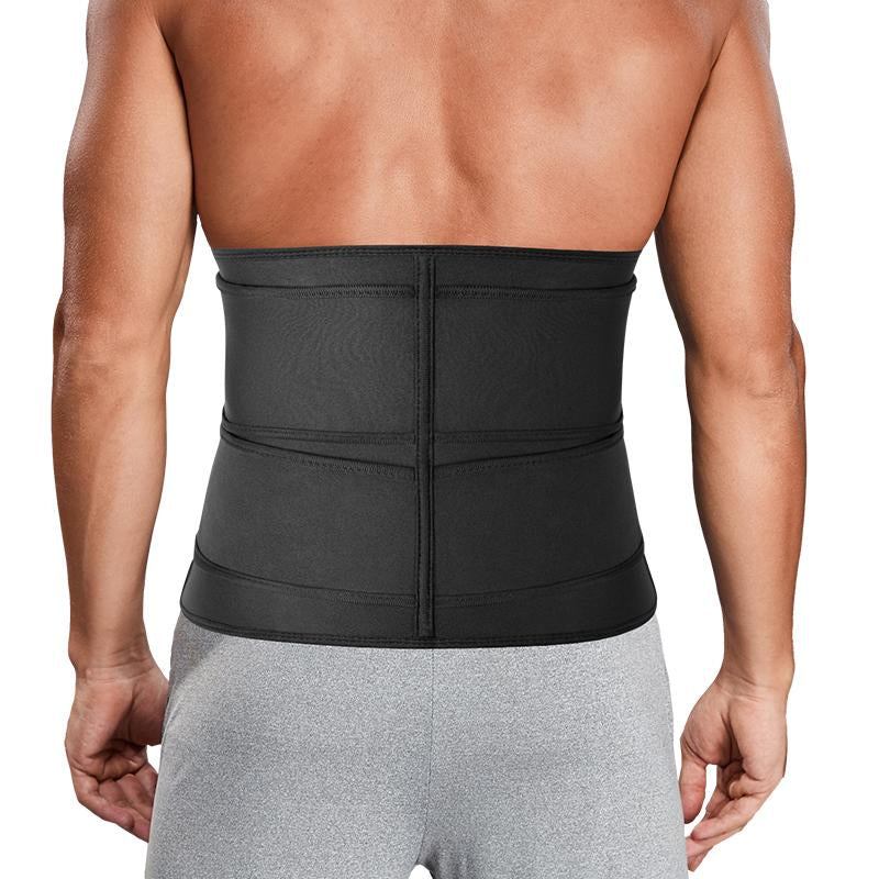 CATTIBOR Men Zipper Sauna Waist Trainer Cincher,Men Neoprene Workout Corset with Adjustable Hook & Eyes,Men & Women Trainer GYM Fitness Shapewear Sport Belt,Men Sportwear Polyster