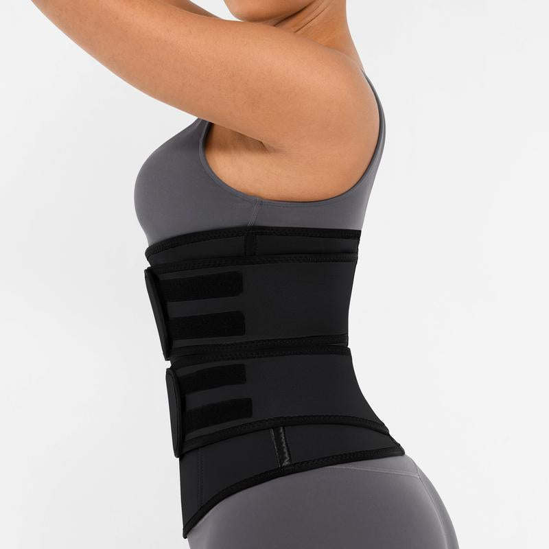 LOVERBEAUTY Women's Long Torso Neoprene Sauna Workout Waist Belt - Double Compression Zipper Corset for Ultimate Waist Trimming